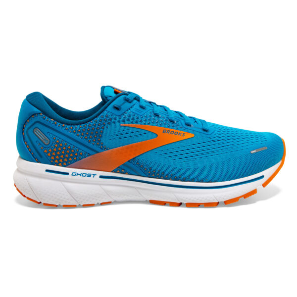 Brooks Men's Ghost 14 - Vivid Blue/Orange/White