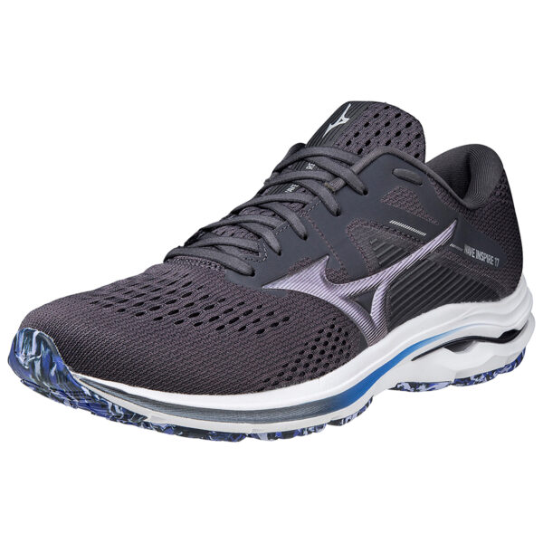 Mizuno Men's Wave Inspire 17 - Blackened Pearl/10077C/Violet Blue - Image 3