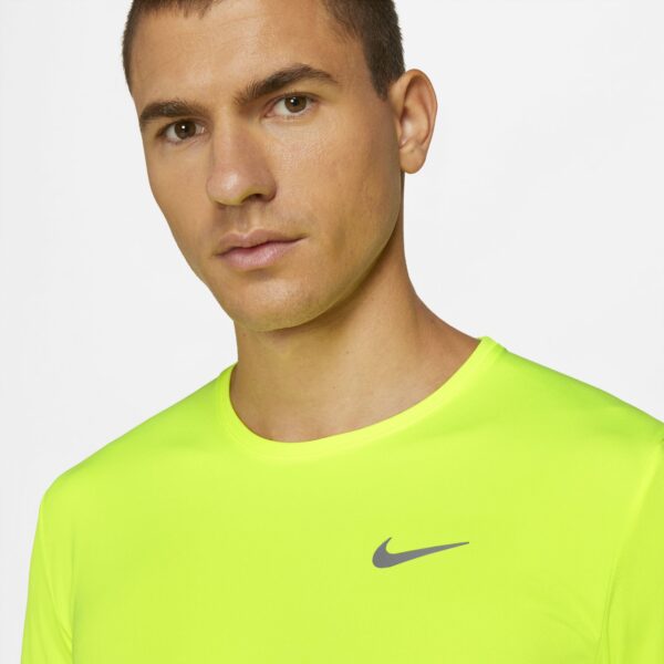 Nike Men's Dri-FIT Miler Long Sleeve - Volt/Reflective Silver - Image 4