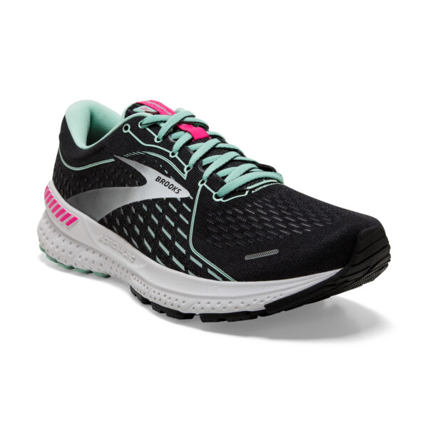 Brooks Women's Adrenaline GTS 21 - Black/Pink/Yucca - Image 3