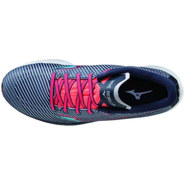 Mizuno Men's Wave Rebellion - India Ink/Scuba Blue/Ignition Red - Image 3