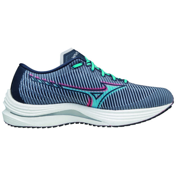 Mizuno Women's Wave Rebellion - India Ink/Scuba Blue/Cayenne - Image 2