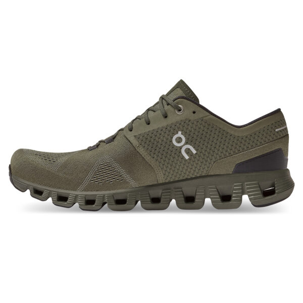 On Running Men's Cloud X - Olive/Fire - Image 2