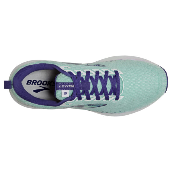 Brooks Women's Levitate 5 - Yucca/Navy Blue/White - Image 5