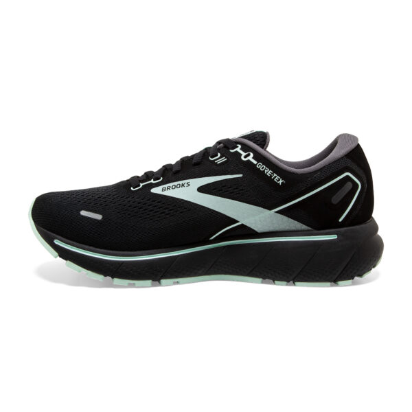 Brooks Women's Ghost 14 GTX - Black/Blackened Pearl/Aquaglas - Image 2