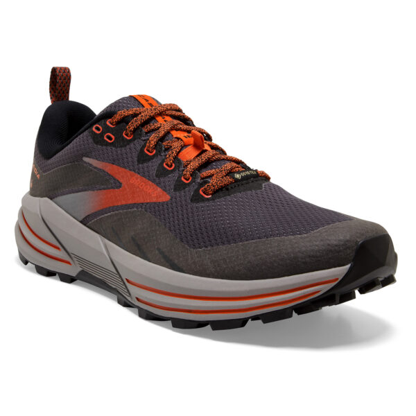 Brooks Men's Cascadia 16 GTX - Black/Ebony/Cinnabar - Image 3