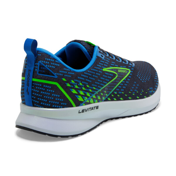 Brooks Men's Levitate 5 - India Ink/Blue/Green Gecko - Image 4