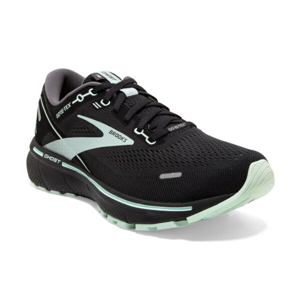Brooks Women's Ghost 14 GTX - Black/Blackened Pearl/Aquaglas - Image 3