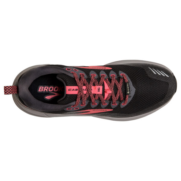 Brooks Women's Cascadia 16 GTX - Black/Blackened Pearl/Coral - Image 5