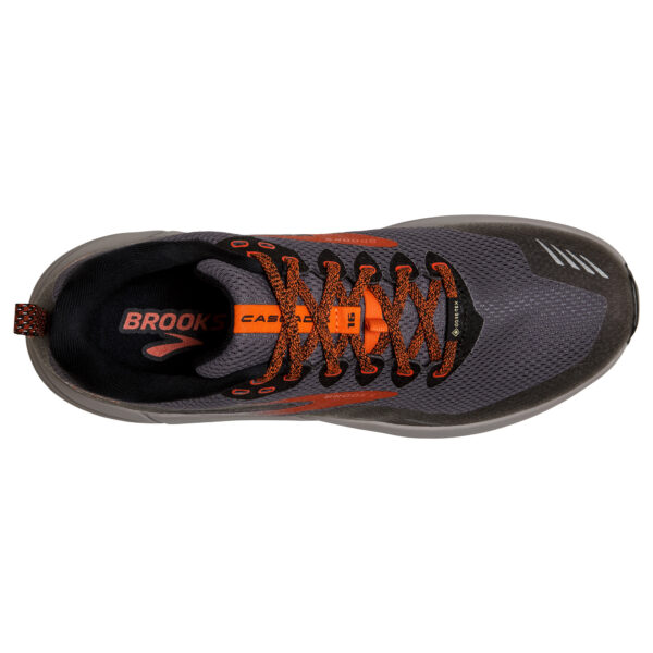 Brooks Men's Cascadia 16 GTX - Black/Ebony/Cinnabar - Image 5