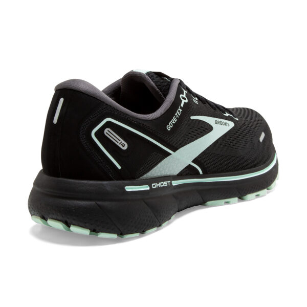 Brooks Women's Ghost 14 GTX - Black/Blackened Pearl/Aquaglas - Image 4