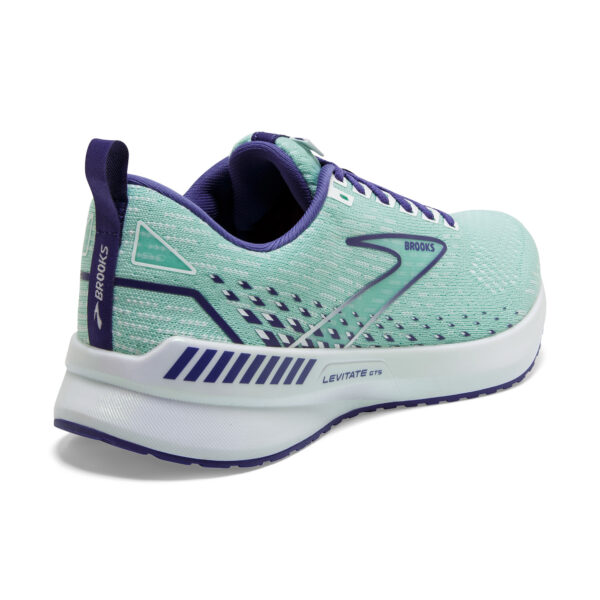 Brooks Women's Levitate GTS 5 - Yucca/Navy Blue/White - Image 4