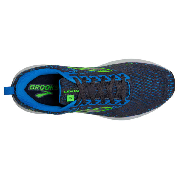 Brooks Men's Levitate 5 - India Ink/Blue/Green Gecko - Image 5