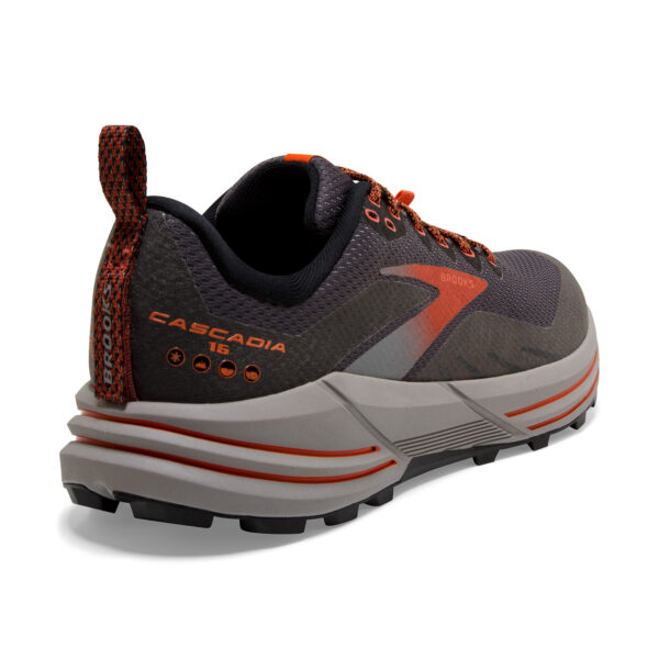 Brooks Men's Cascadia 16 GTX - Black/Ebony/Cinnabar - Image 4