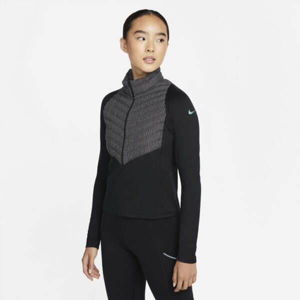 Nike Women's Therma-FIT Run Division Jacket - Black/Atomic Orange/Blkref