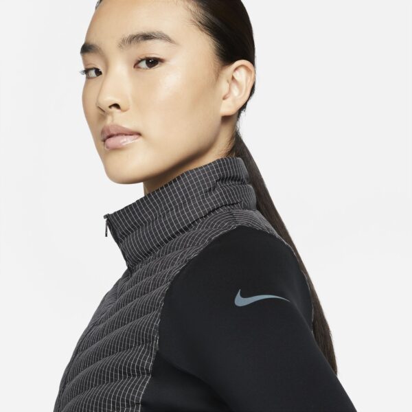 Nike Women's Therma-FIT Run Division Jacket - Black/Atomic Orange/Blkref - Image 4