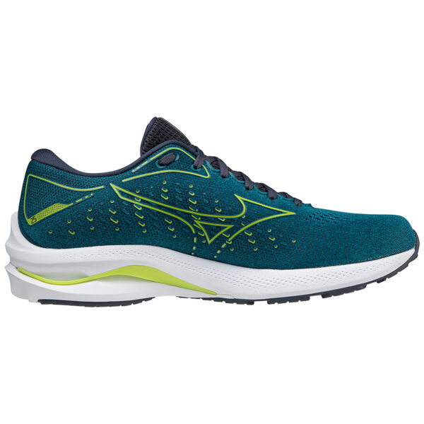 Mizuno Men's Wave Rider 25 - Harbor Blue/Lime Green/India Ink - Image 2