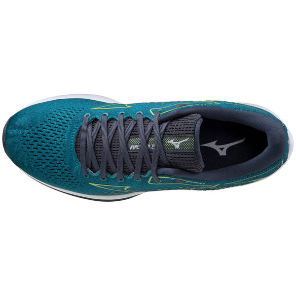 Mizuno Men's Wave Rider 25 - Harbor Blue/Lime Green/India Ink - Image 4