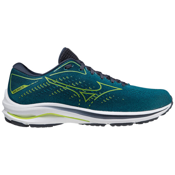 Mizuno Men's Wave Rider 25 - Harbor Blue/Lime Green/India Ink