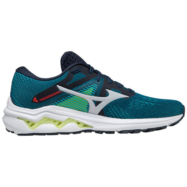 Mizuno Men's Wave Inspire 17 - Gibraltor Sea/Nimbus Cloud/Ignition Red - Image 2