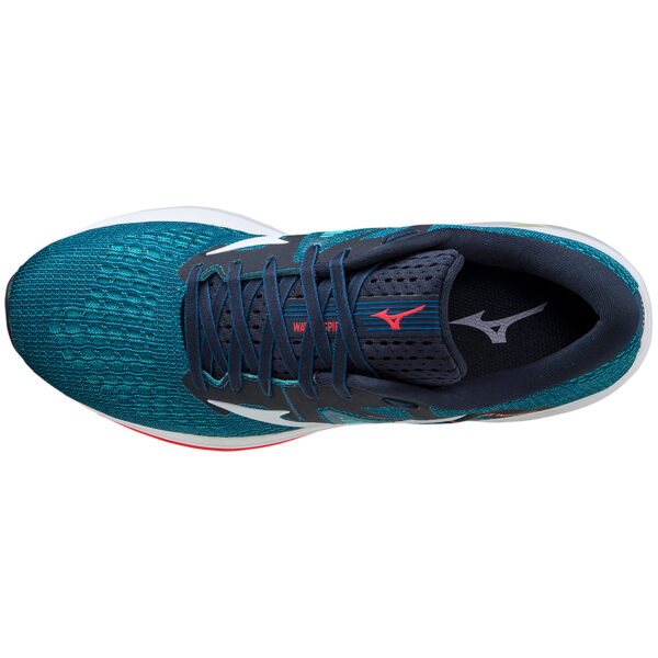 Mizuno Men's Wave Inspire 17 - Gibraltor Sea/Nimbus Cloud/Ignition Red - Image 4
