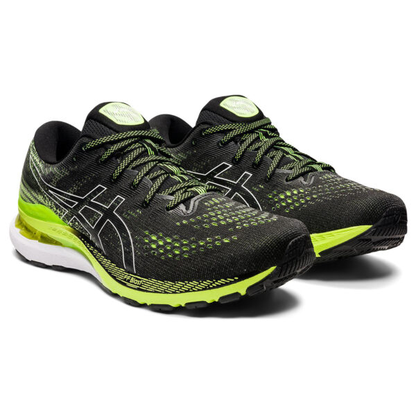 Asics Men's Gel-Kayano 28 - Black/Hazard Green - Image 3