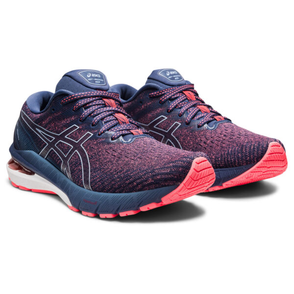Asics Women's GT-2000 10 - Blazing Coral/Thunder Blue - Image 3