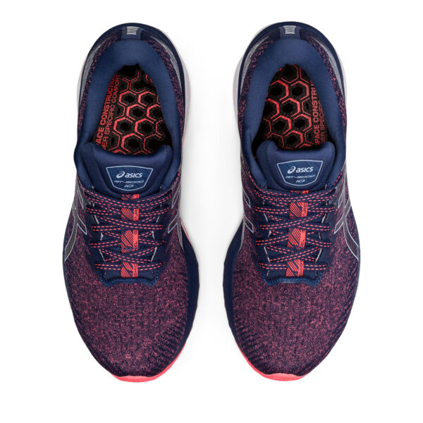 Asics Women's GT-2000 10 - Blazing Coral/Thunder Blue - Image 6