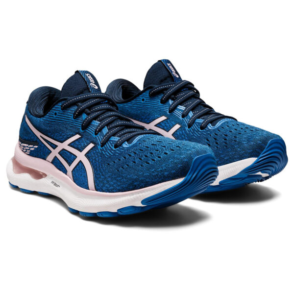 Asics Women's Gel-Nimbus 24 - French Blue/Barely Rose - Image 3