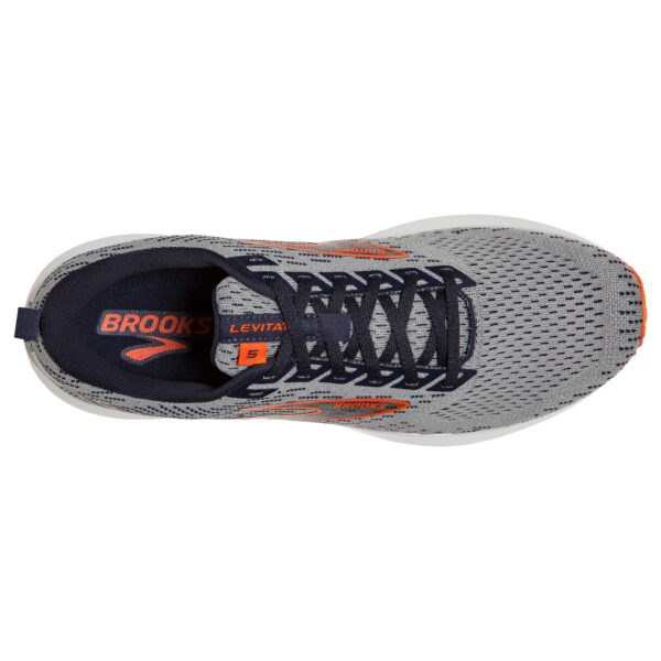 Brooks Men's Levitate 5 - Grey/Peacoat/Flame - Image 5