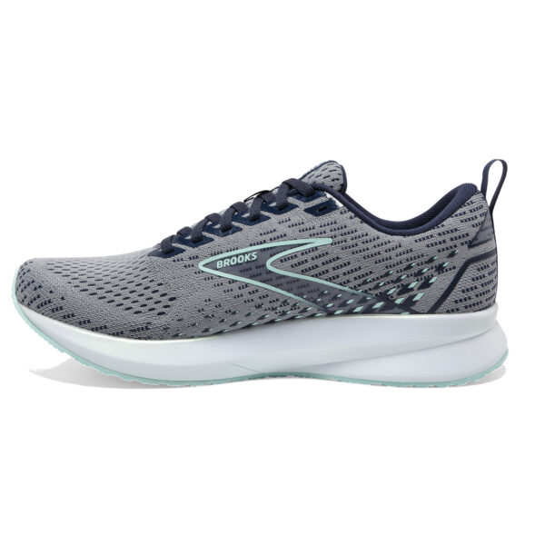 Brooks Women's Levitate 5 - Grey/Peacoat/Blue Light - Image 2