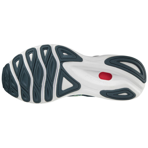 Mizuno Men's Wave Skyrise 3 - Smoke Blue/Neo Lime/Neon Flame - Image 5