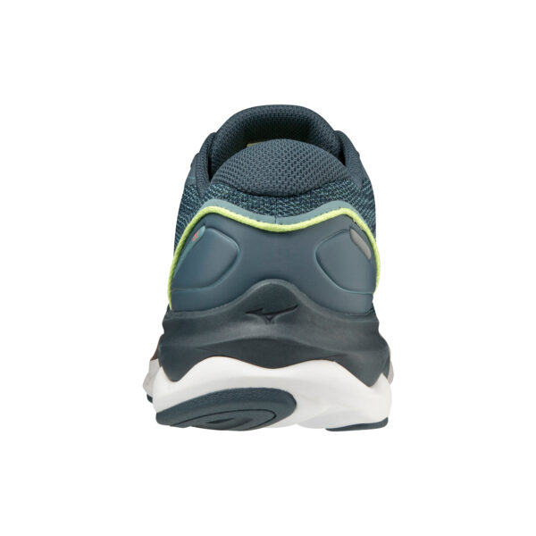 Mizuno Men's Wave Skyrise 3 - Smoke Blue/Neo Lime/Neon Flame - Image 3