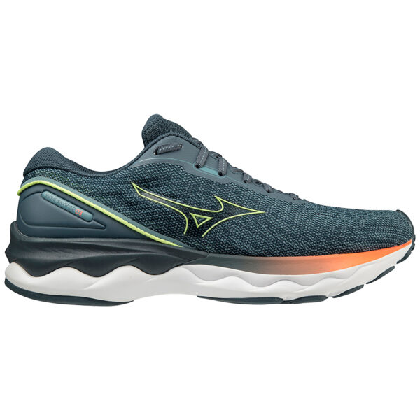 Mizuno Men's Wave Skyrise 3 - Smoke Blue/Neo Lime/Neon Flame
