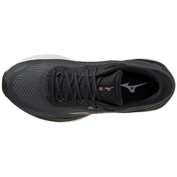 Mizuno Women's Wave Skyrise 3 - Black/Rose Copper/Nimbus Cloud - Image 4