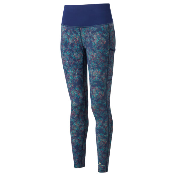 Ronhill Women's Life Tight - Deep Blue Micro Floral