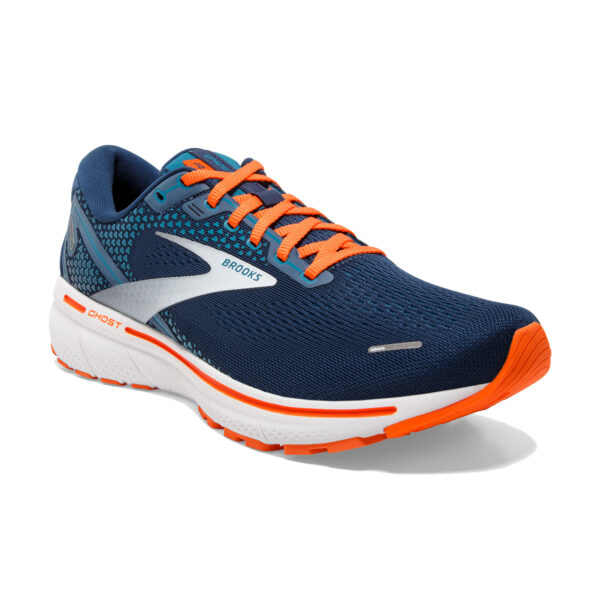 Brooks Men's Ghost 14 - Titan/Teal/Flame - Image 3