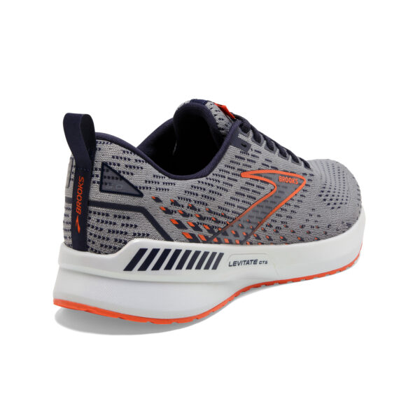 Brooks Men's Levitate GTS 5 - Grey/Peacoat/Flame - Image 4