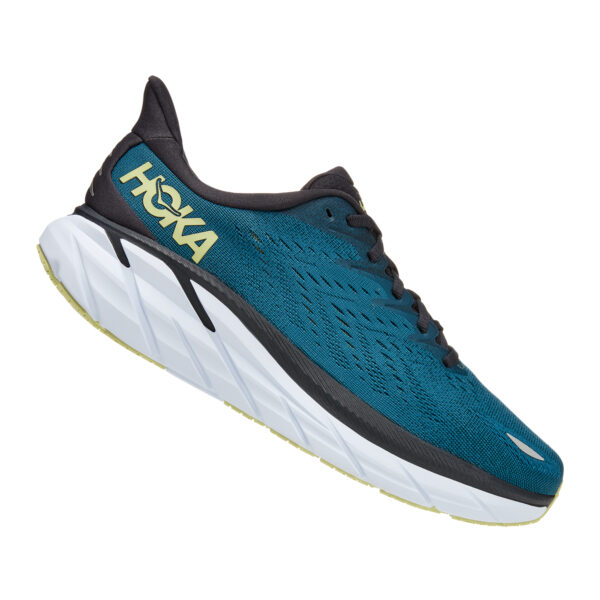 Hoka Men's Clifton 8 Wide - Blue Coral / Butterfly - Image 3