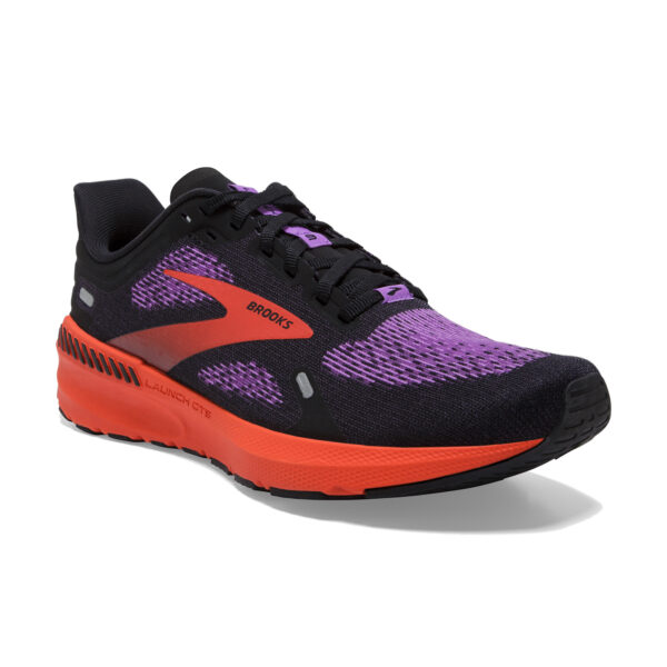 Brooks Women's Launch GTS 9 - Black/Bellflower/Fiesta - Image 2
