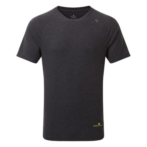 Ronhill Men's Life Tencel S/S Tee - Black Marl - Running Bath