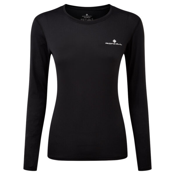 Ronhill Women's Core L/S Tee - Black/Bright White