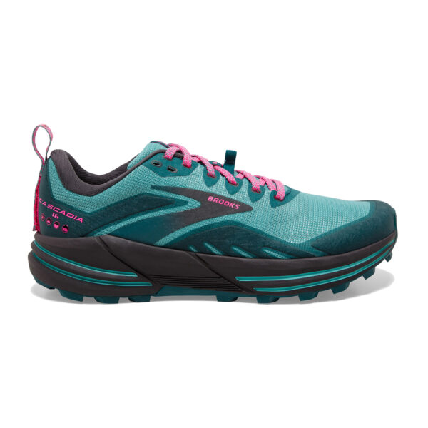 Brooks Women's Cascadia 16 - Porcelain/Blue Coral/Pink