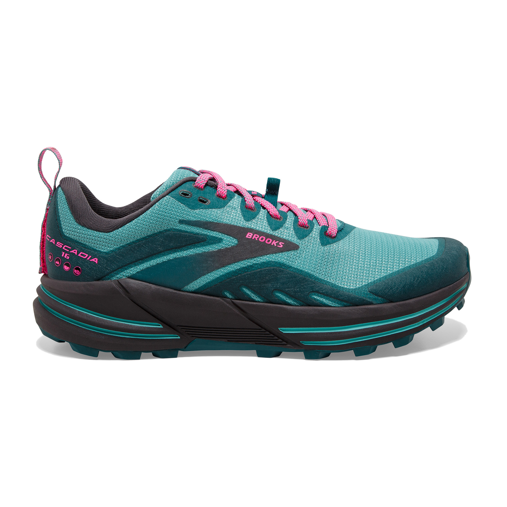 Brooks Women's Cascadia 16 - Porcelain/Blue Coral/Pink - Running Bath