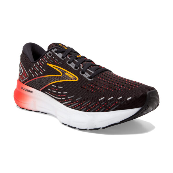 Brooks Men's Glycerin 20 - Black/Blackened Pearl/Fiery Red - Image 3