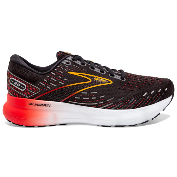Brooks Men's Glycerin 20 - Black/Blackened Pearl/Fiery Red