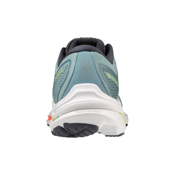 Mizuno Men's Wave Inspire 18 - Smoke Blue/White/Neon Flame - Image 4