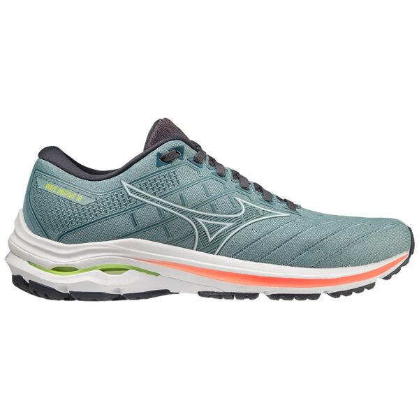 Mizuno Men's Wave Inspire 18 - Smoke Blue/White/Neon Flame