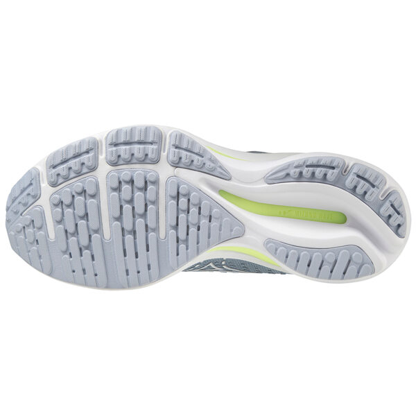 Mizuno Women's Wave Rider 25 - Heather/White/Neo Lime - Image 5