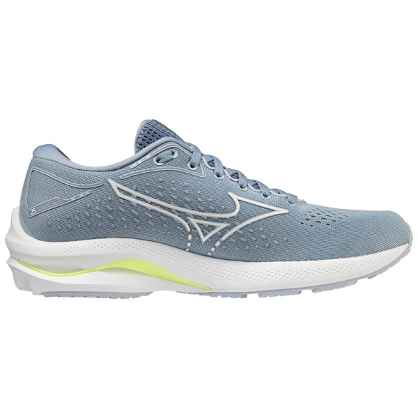 Mizuno Women's Wave Rider 25 - Heather/White/Neo Lime - Image 2